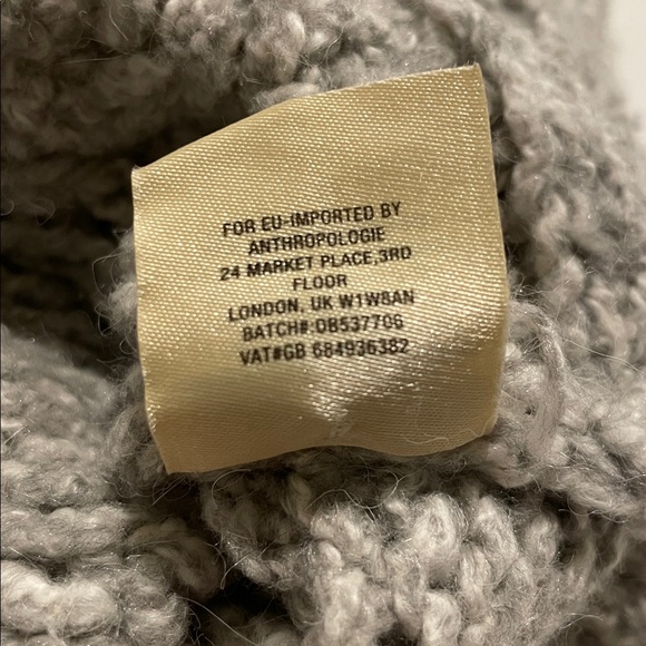 Anthropologie • sleeping on snow rap style cableknit heather gray shrug •  XS/S - Picture 5 of 16